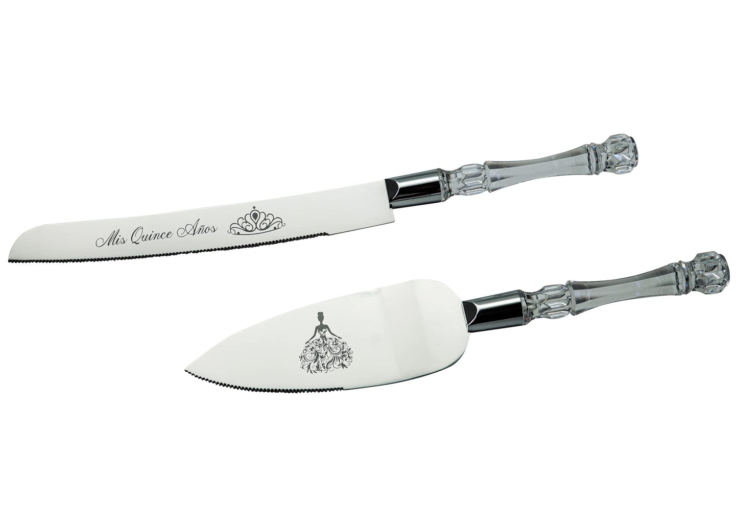 Lassos Boutique Mis Quince Años Quinceanera Cake Serving and Knife Set, Sweet 15 Birthday Cake