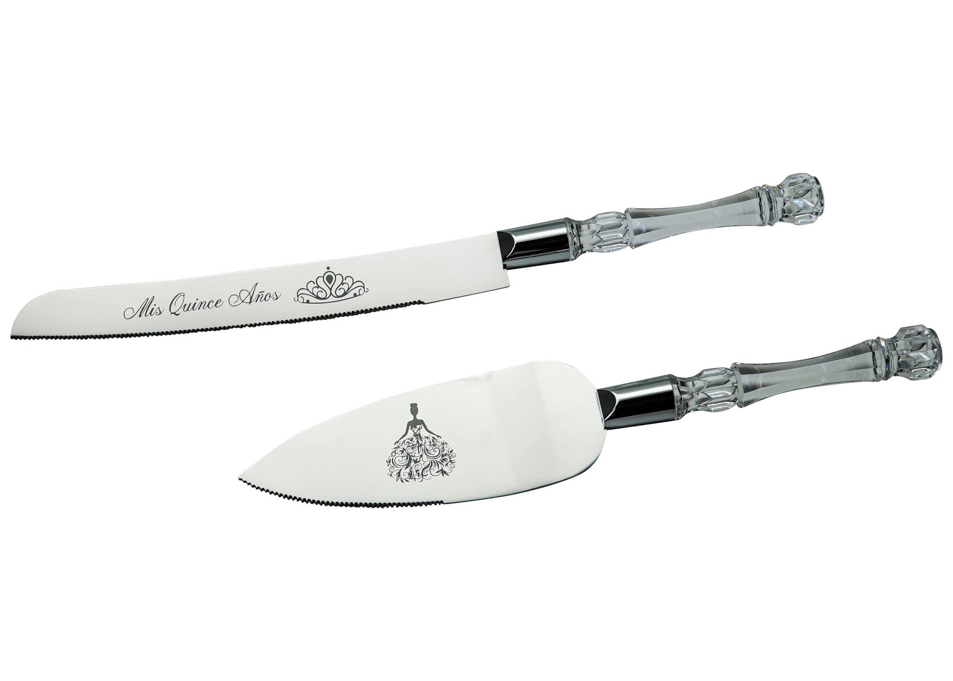 Lassos Boutique Mis Quince Años Quinceanera Cake Serving and Knife Set, Sweet 15 Birthday Cake
