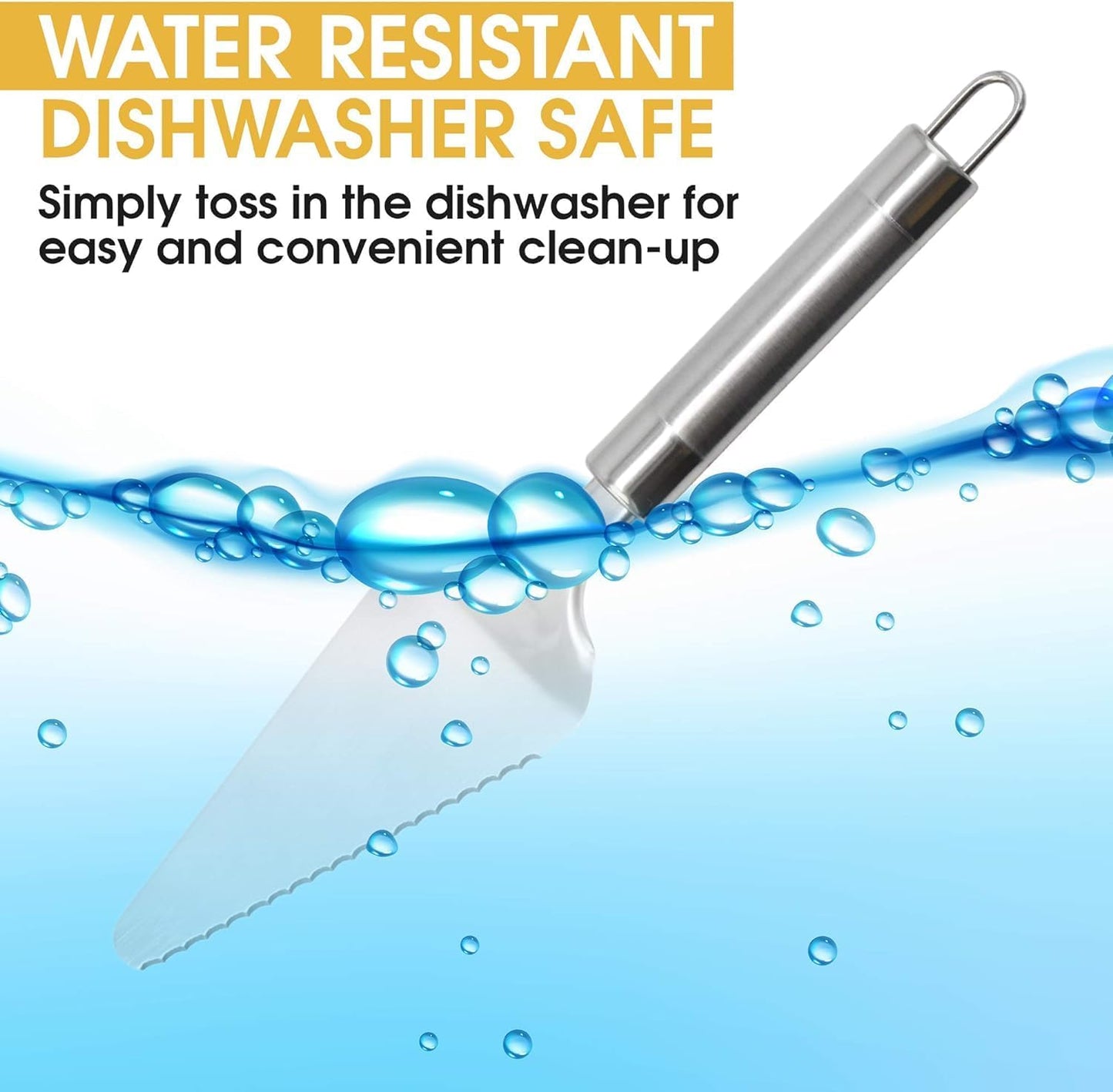 Pie Server Spatula and Cake Cutter Slicer, Stainless Steel Set - Kitchen Essentials for Cutting & Serving Desserts, Brownies, Lasagna