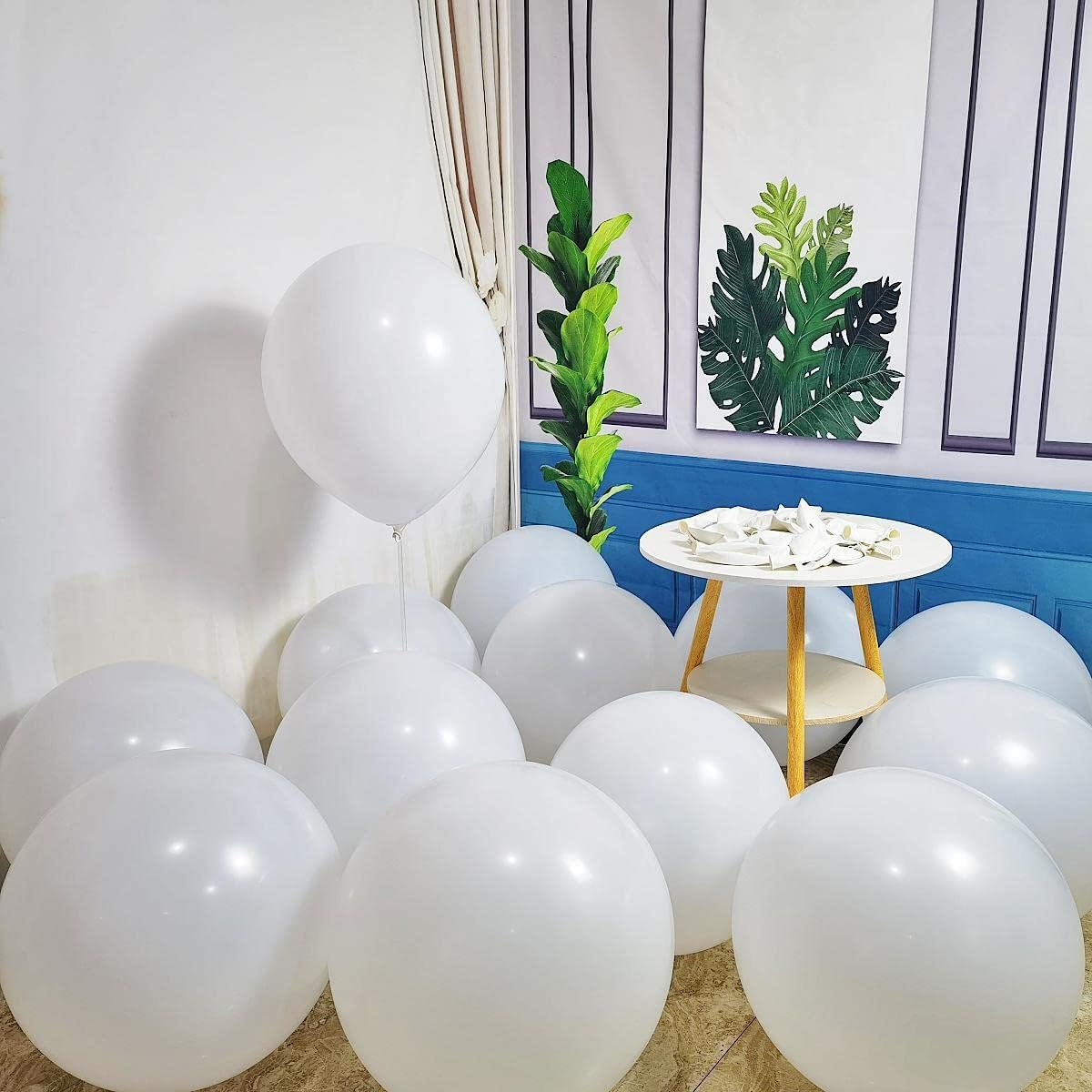 90 Pack White Balloons 18 inch White Latex Party Balloon Bulk for Various Party Events Decorations