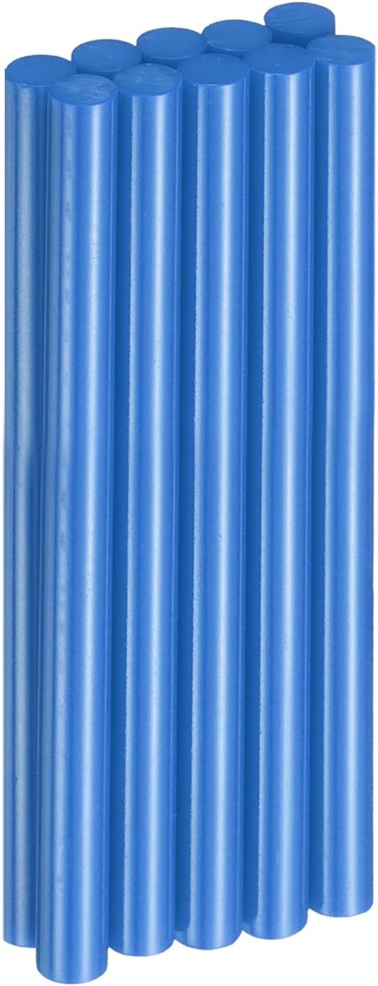 HARFINGTON 10pcs Hot Glue Sticks 0.43" Dia x 5.91" Long EVA Mini Hot Melt Adhesive Glue Stick for Hot Melt Gun Wood Plastic Glass Flowers Fabrics Foam, Blue
