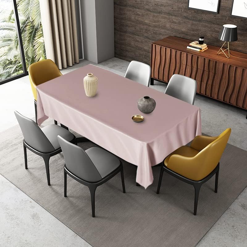 Fitable Rectangle Tablecloth Stain and Wrinkle Resistant Washable Polyester Table Cloth for Buffet Parties and Camping (60x120 inch, Blush)