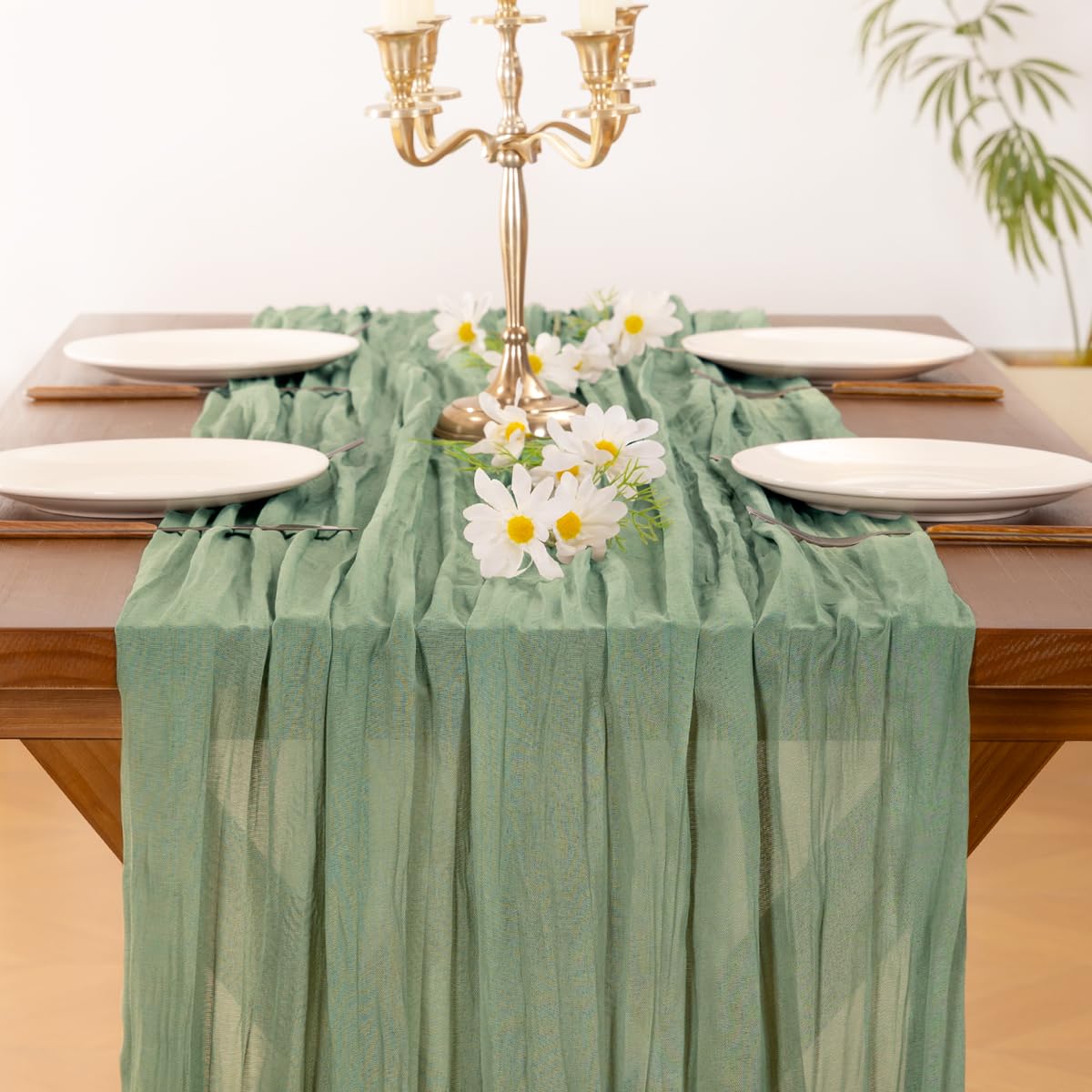 Cheesecloth Table Runner Summer Boho Wedding Birthday Party Home Decor