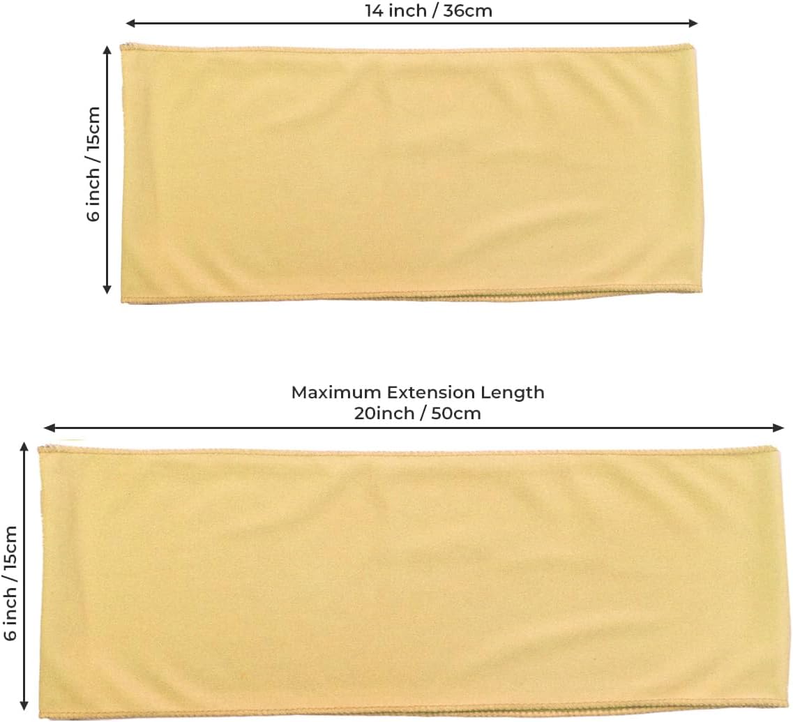 MDS Pack of 250 Spandex Chair Sashes Bows Elastic Stretch Dining Chair Bands Ties Without Slider Buckle Universal fits for Wedding Baby Shower Birthday Party Banquet Event Decoration - Gold