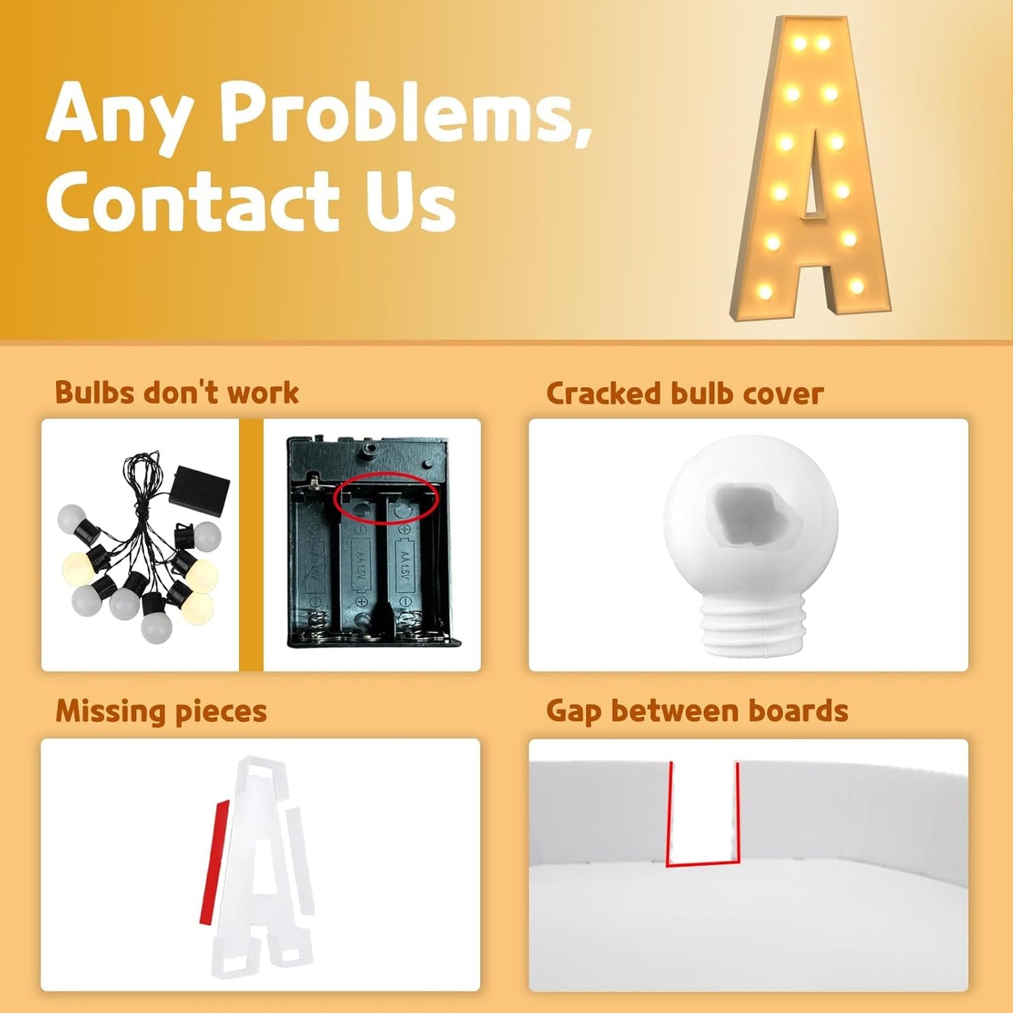 imprsv Marquee Light Up Letters, 4FT Mosaic Letters with Light for Baby Shower Graduation Party Decor, Large A for Engagement Wedding Party Decorations (Need to Assemble)