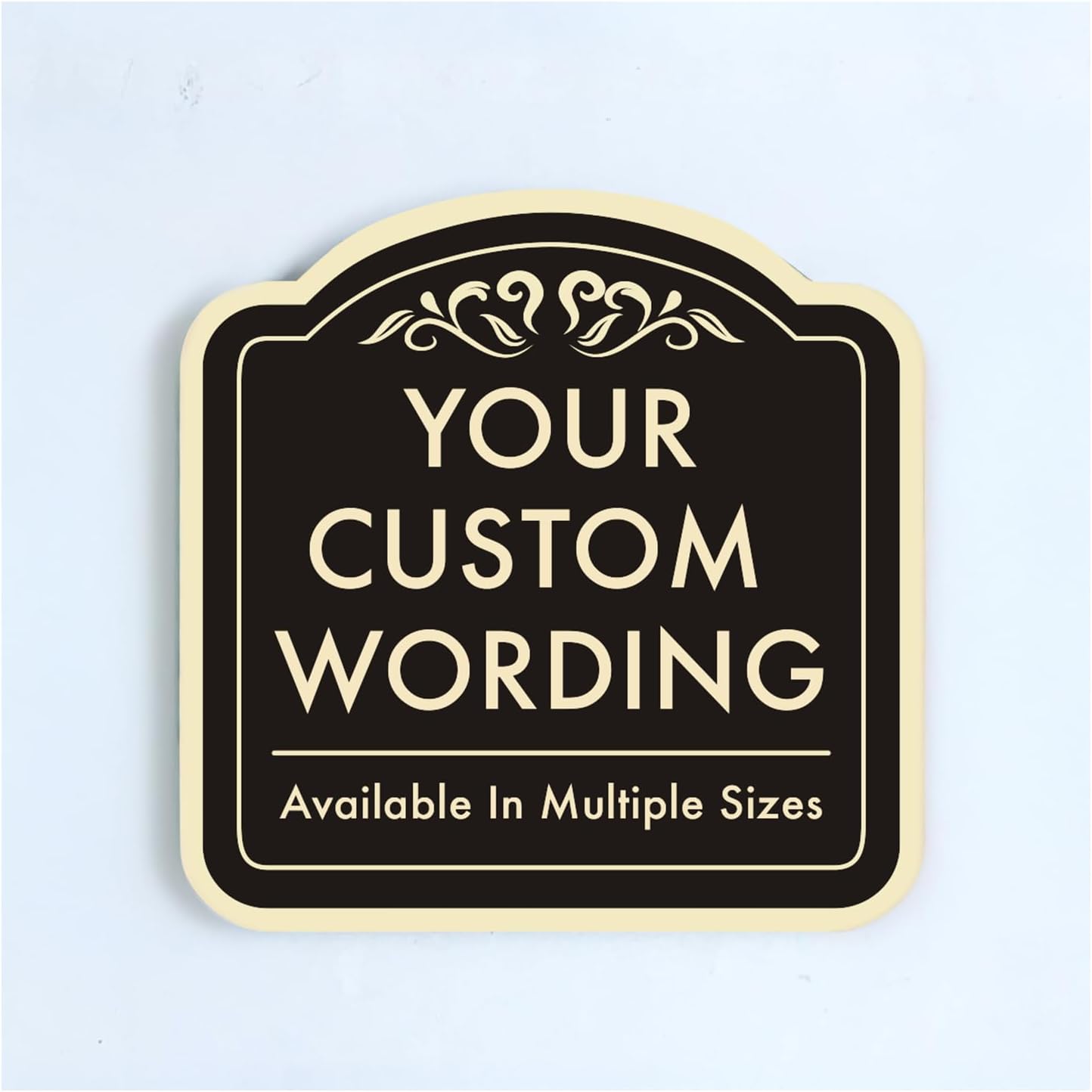 Custom Decorative Outdoor Metal Sign - Personalized Aluminum - Waterproof Driveway Sign, Black Charcoal 8x8 In
