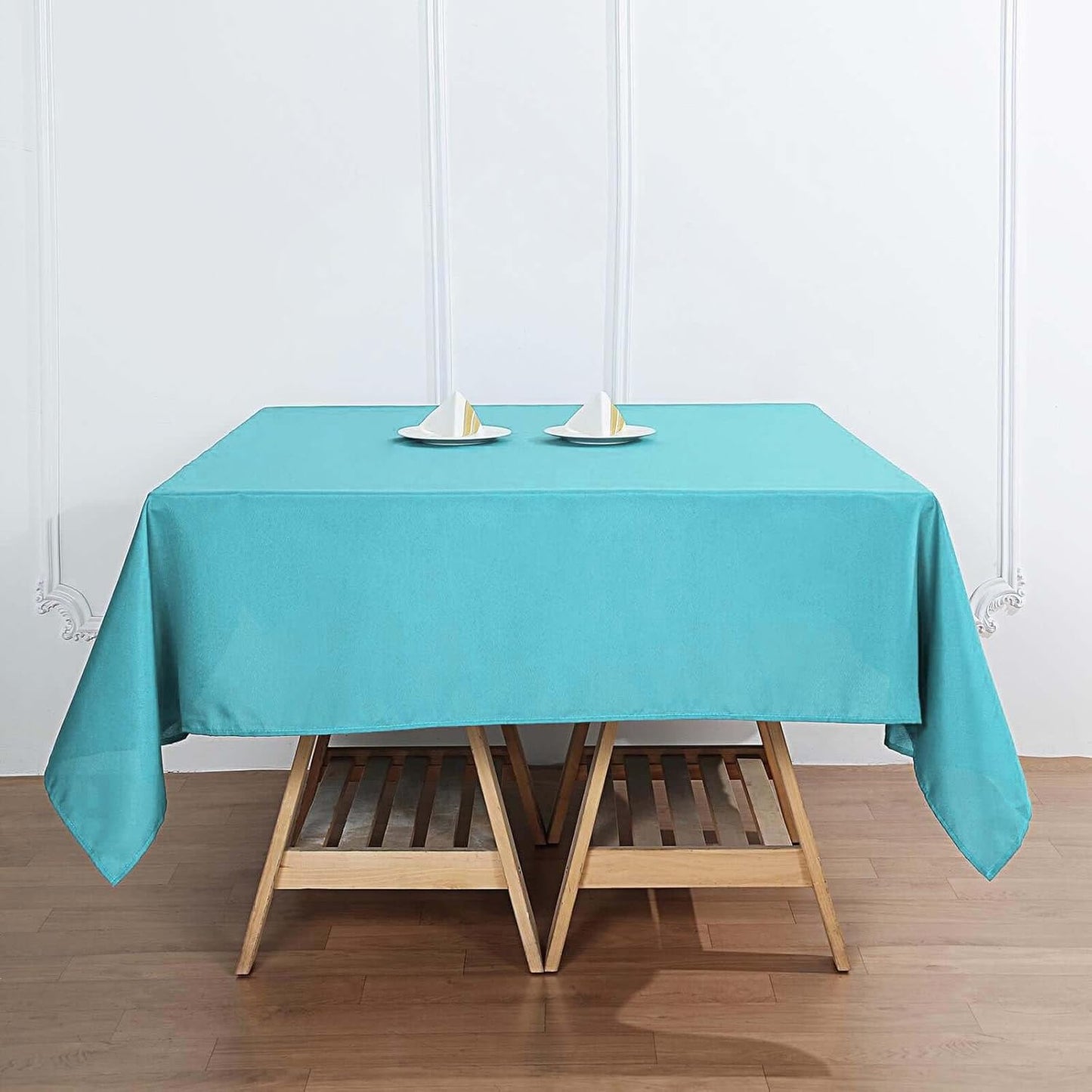 Efavormart 70" Square Linens Turquoise Wholesale Linens Polyester Square Linen Tablecloth for Wedding Banquet Party Restaurant
