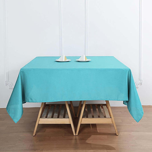 Efavormart 70" Square Linens Turquoise Wholesale Linens Polyester Square Linen Tablecloth for Wedding Banquet Party Restaurant