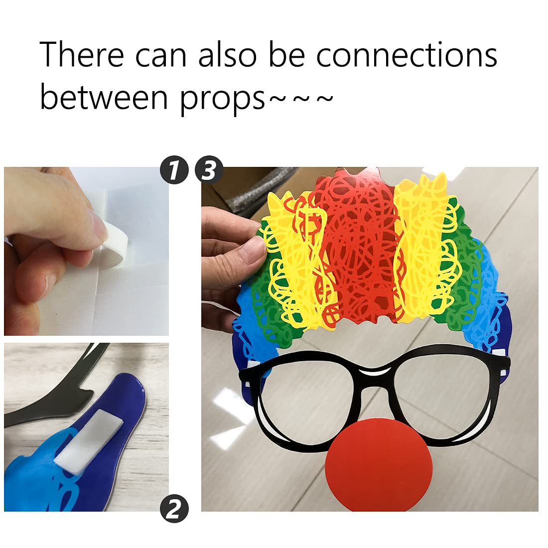 36PCS Circus Photo Booth Props Funny Carnival Theme Party Decorations