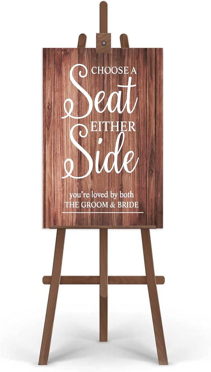 Rustic Wooden Signs Choose A Seat Not A Side Welcome Wedding Sign Wall Art Decor Kitchen Cafe Pub Decor Gift 18x12 INCH