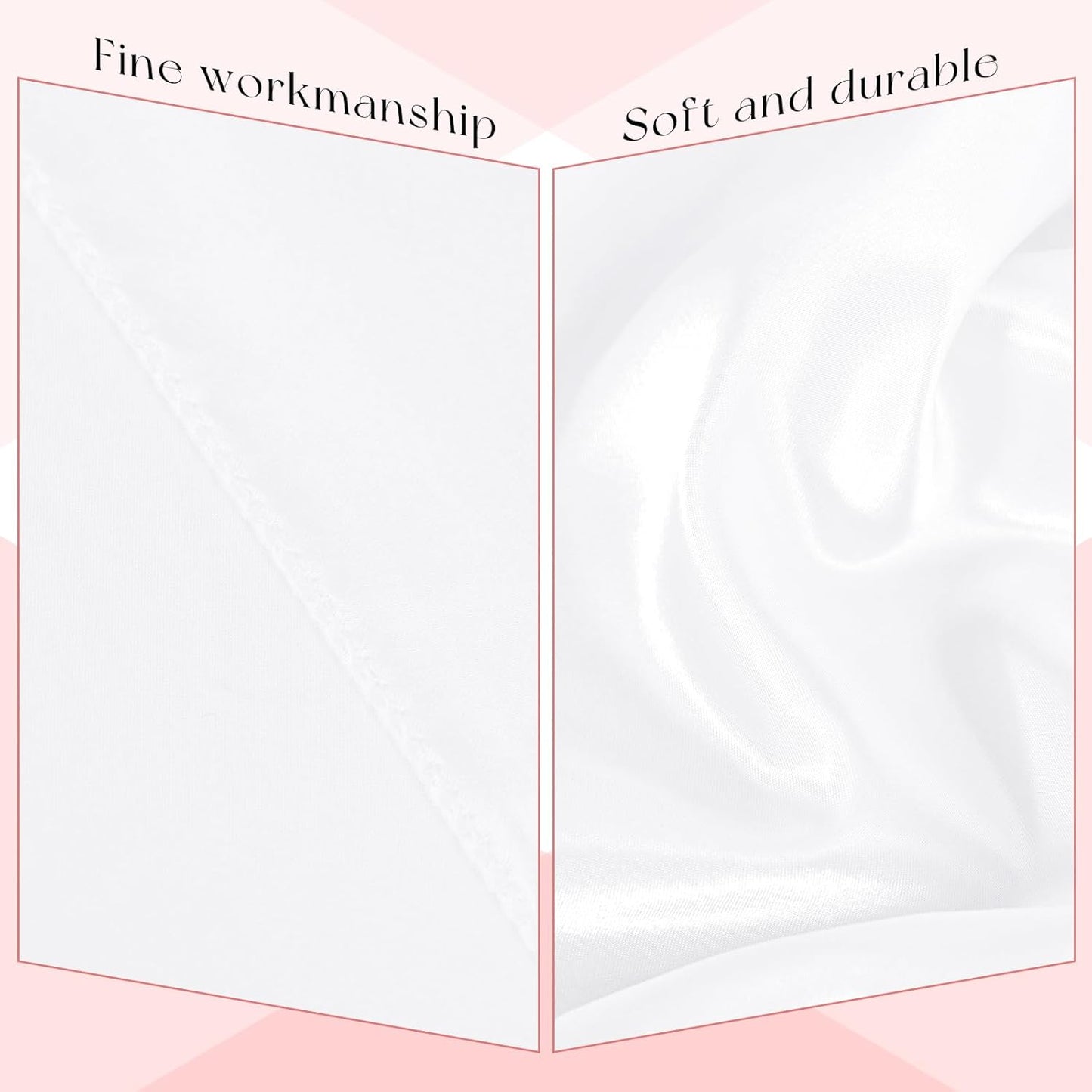 10 Packs Satin Tablecloth 120 Inch White Round Table Cloth Silk Tablecloth Smooth Fabric Overlay Satin Table Cover Decoration for Wedding Party Banquet Events