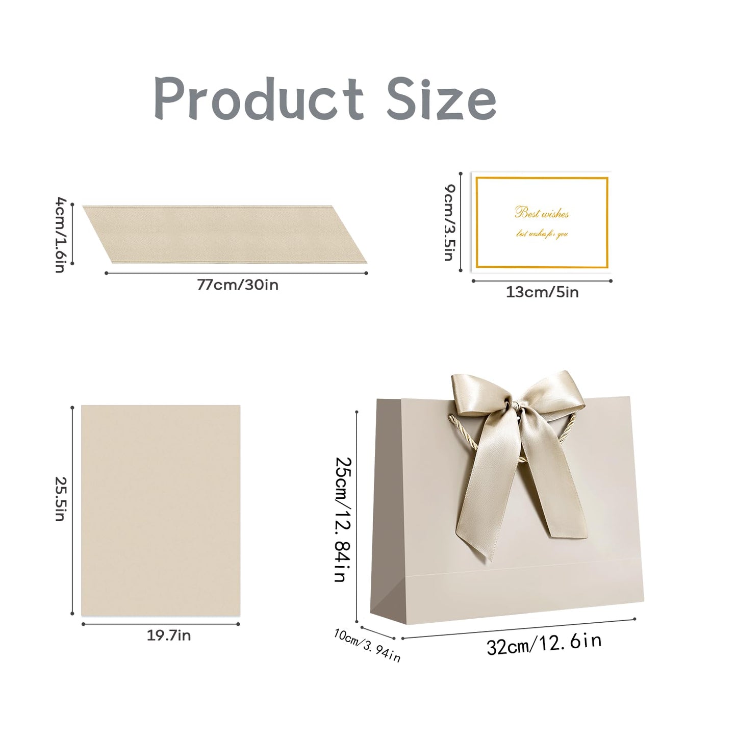 JMANNI Gift Bags with Handles, 13" Medium Gift Bags with Tissue Paper