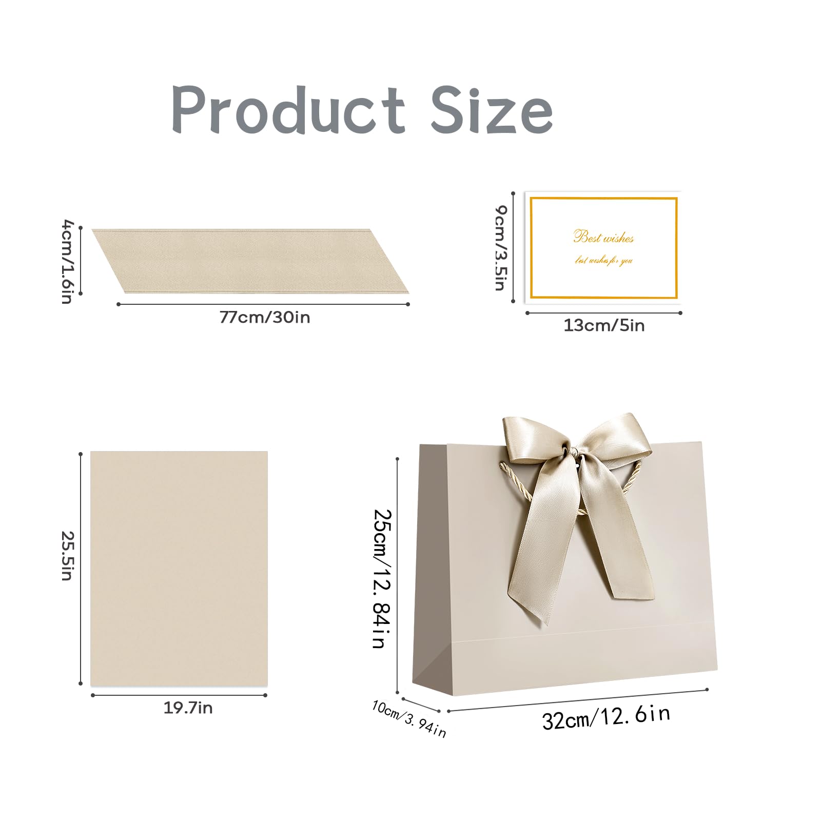 JMANNI Gift Bags with Handles, 13" Medium Gift Bags with Tissue Paper