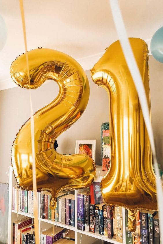 Gold 1 Balloon - Number Balloon 40 Inch, 1st Gold Birthday Decorations