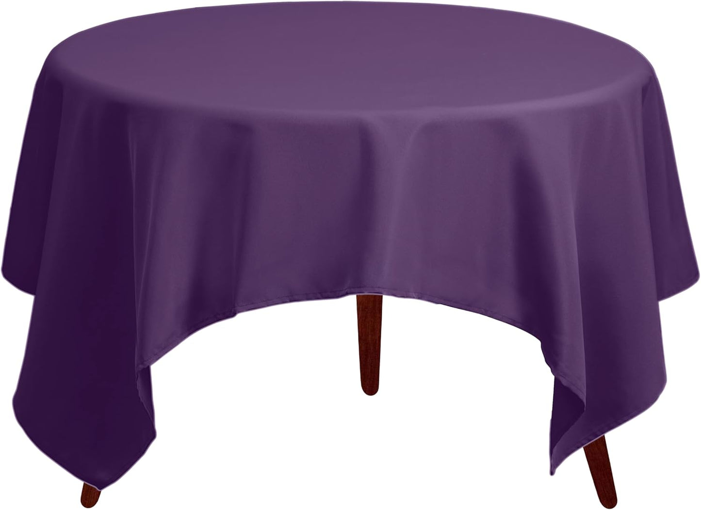 Gee Di Moda Square Tablecloth - 85 x 85 Inch Purple Table Cloth for Large Square or Round Tables - Heavy Duty Washable Fabric - for Buffet Table, Holiday Party, Dinner, Wedding & Baby Shower