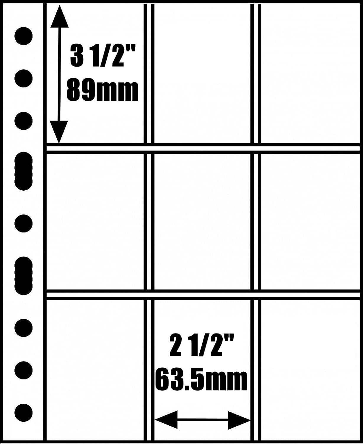 Ursae Minoris 9 Pocket Polypropylene Pages for Up to 450 Sports/Trading Cards Standard Format 50 Pack