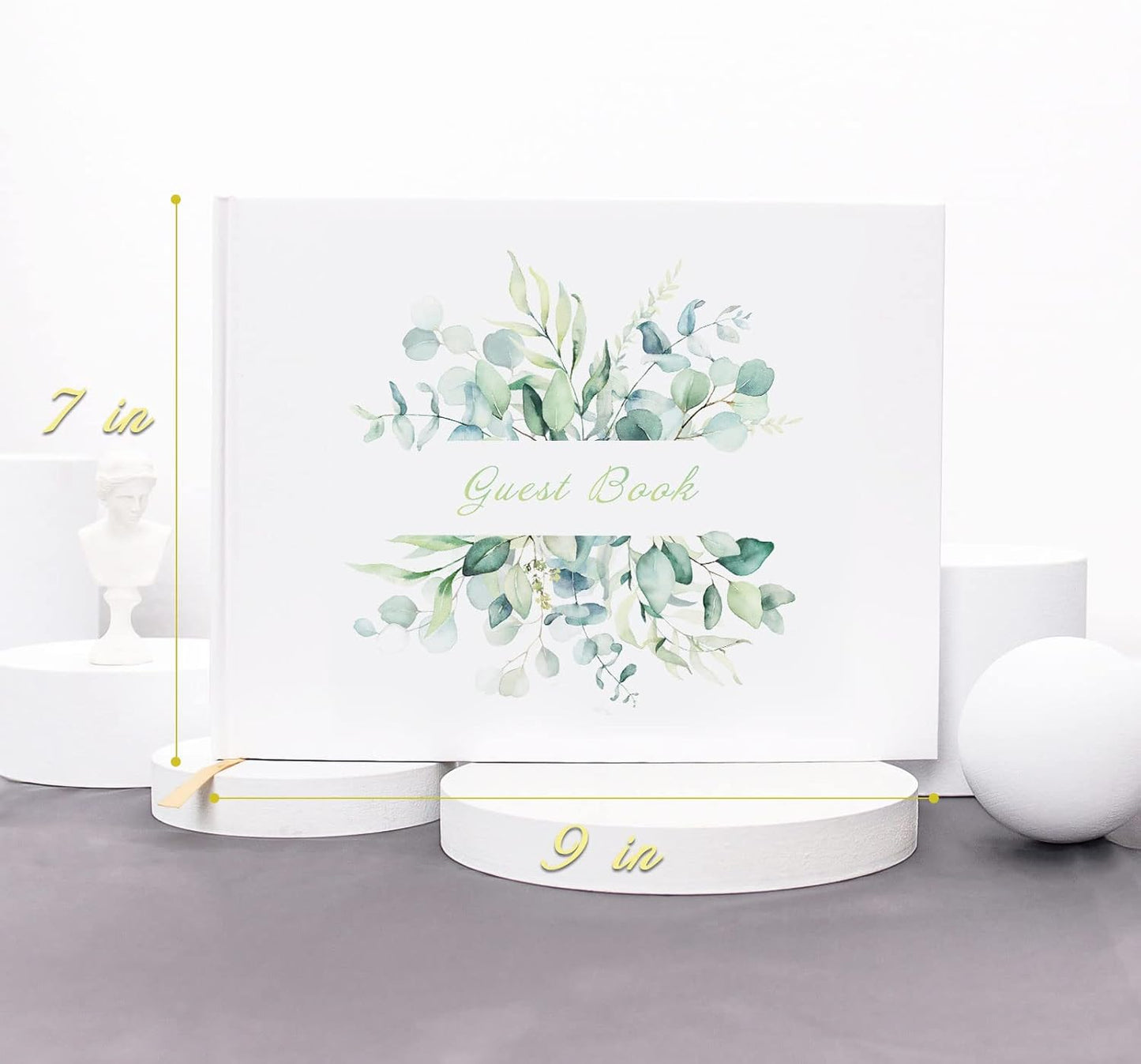 Vienrose Wedding Guest Book Registry Sign-in Book with 123 Blank Lined Pages Gilded Edges Hardcover Book for Wedding Baby Shower Birthday