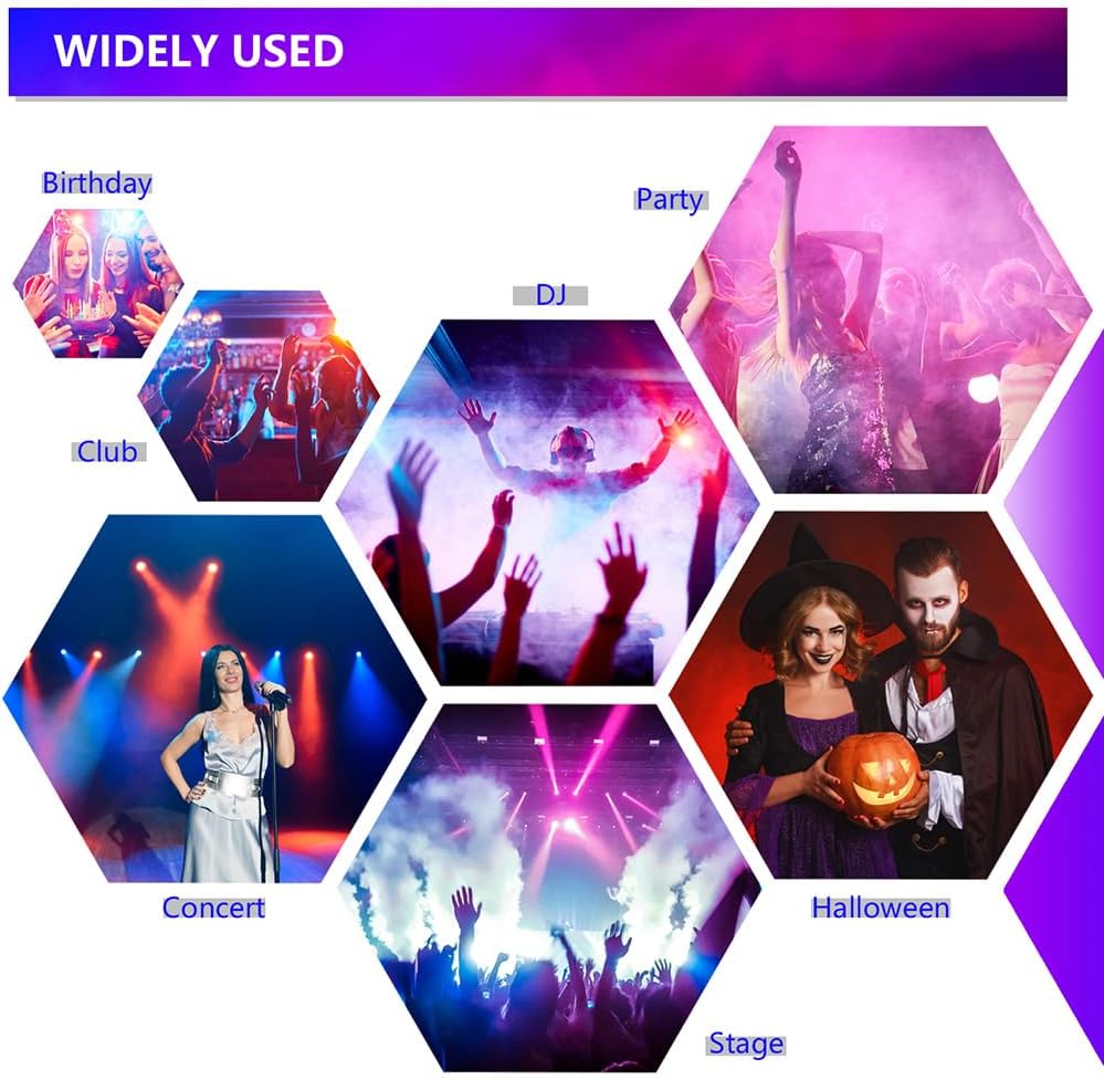 Smoke Gun for Party, 1500W Handheld Fog Machine Cannon with Color - Changing Lights, Perfect for Spooky Halloween, Stage Shows and Club Night