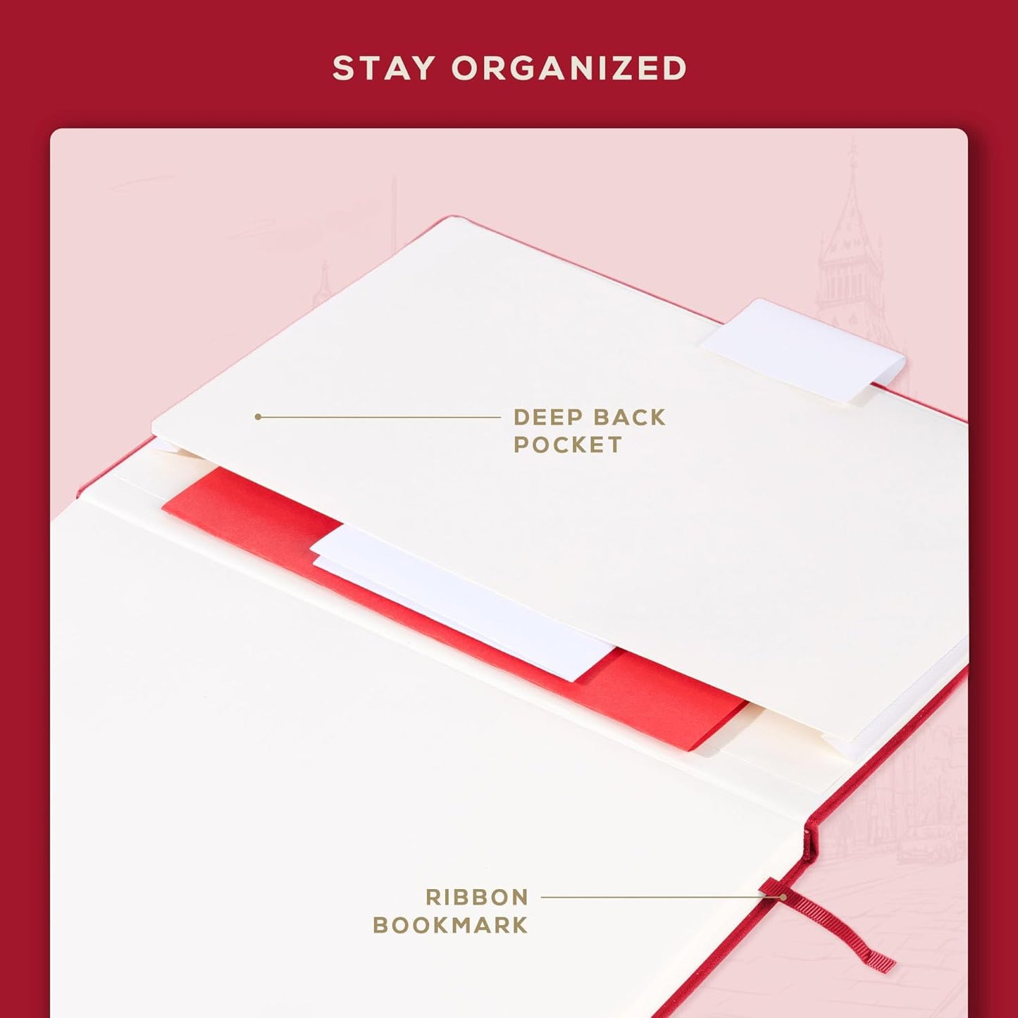 Beechmore Books A4 Sketchbook ??8.5x11 Premium Vegan Leather Bound Large Sketch Book Hardcover with 156 Thick 160gsm Perforated Ivory Pages, Blank Sketch Pad, Gift Boxed, Back Pocket, Ribbon Bookmark