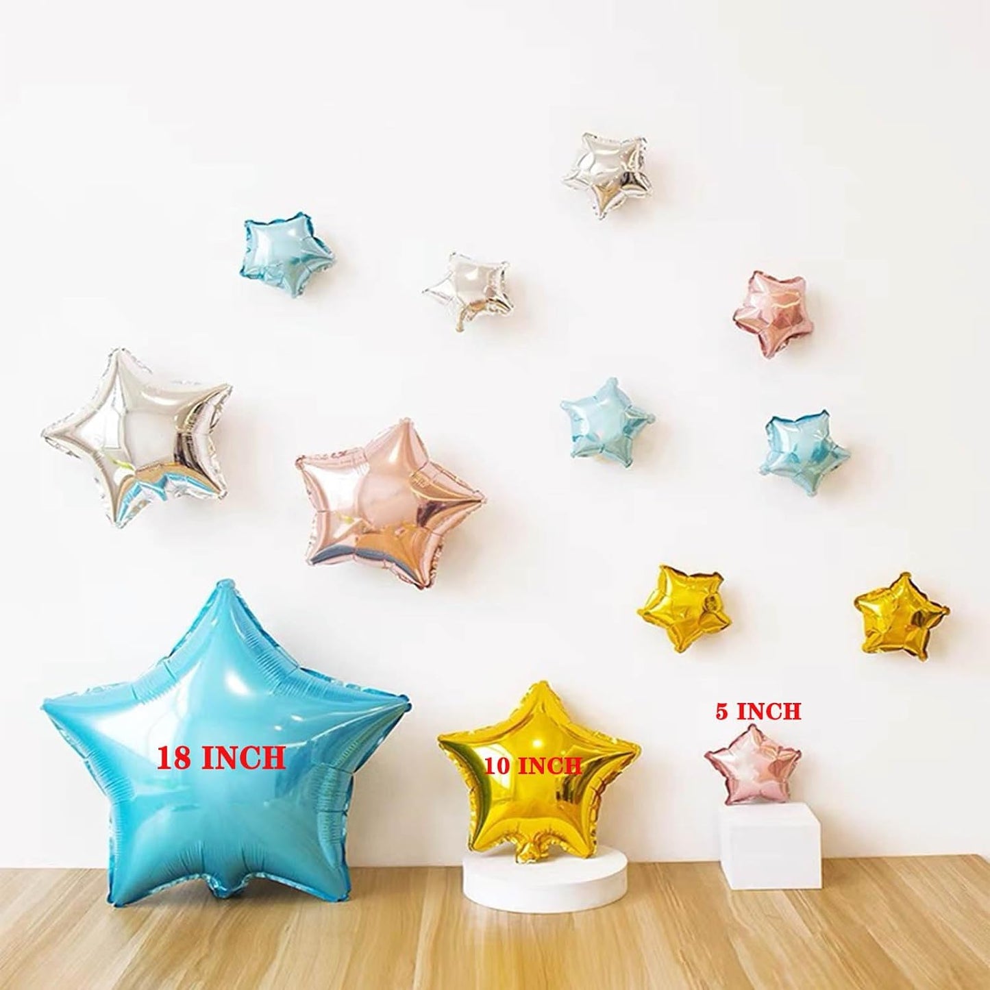 50 Pieces Silver Star Balloons - 5" Small Silver Foil Star Mylar Balloons for Party Decorations