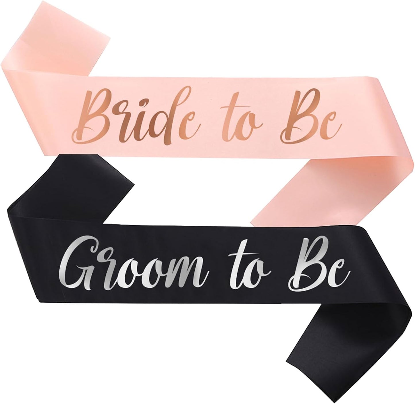 Bride to Be Sash and Groom to Be Sash, Bachelorette Party Supplies Engagement Party Favors, Bridal Shower Sashes Bachelor Decorations Rose Gold