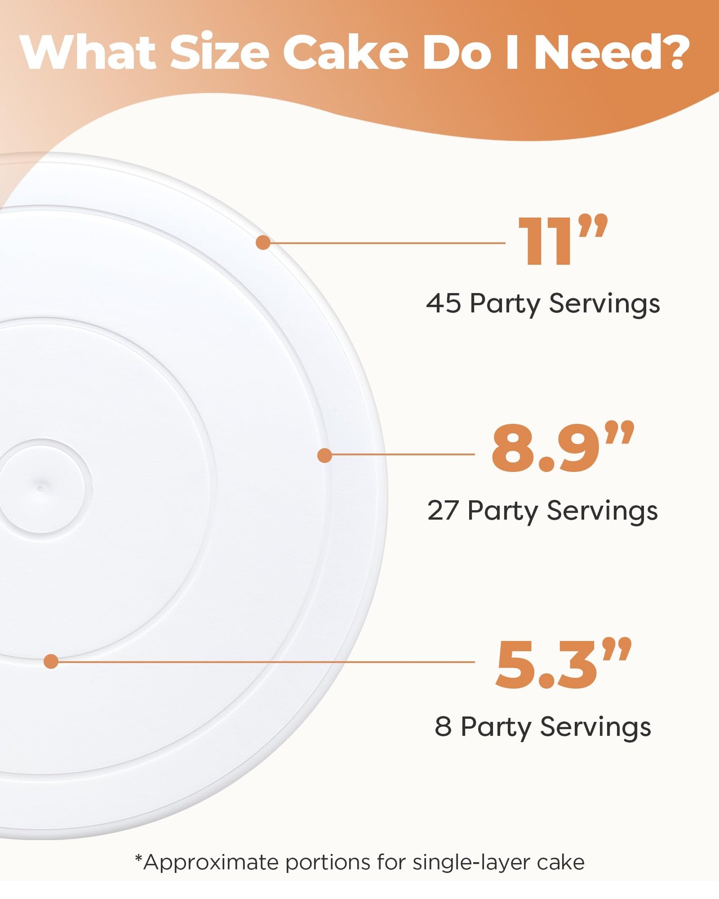 Kootek Cake Stand Turntable for Party, Base Giratoria para Pastele