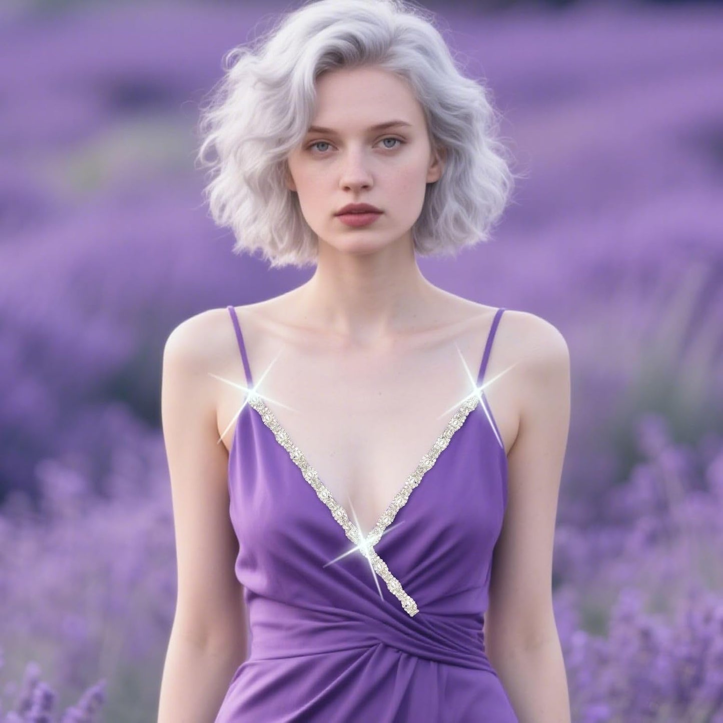 PEARLY JUN 2 Yards Pearl Rhinestone Trim Chain Silver Crystal Fringe Diamond Applique Ribbon String Tassel Strip for Sewing Wedding Dress Crafting Crafts Flower Embellishments