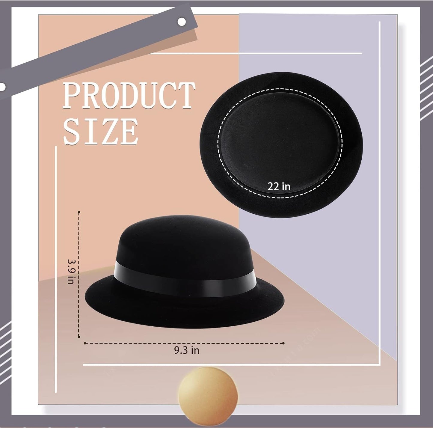 Jiuguva 12 Pieces Black Bowler Derby Hats Bulk 1920s Party Supplies, Plastic Bowler Cap, 1920s Party Dress Derby Cap for Adults Unisex Costume Party Hats for Halloween, Masquerades Party