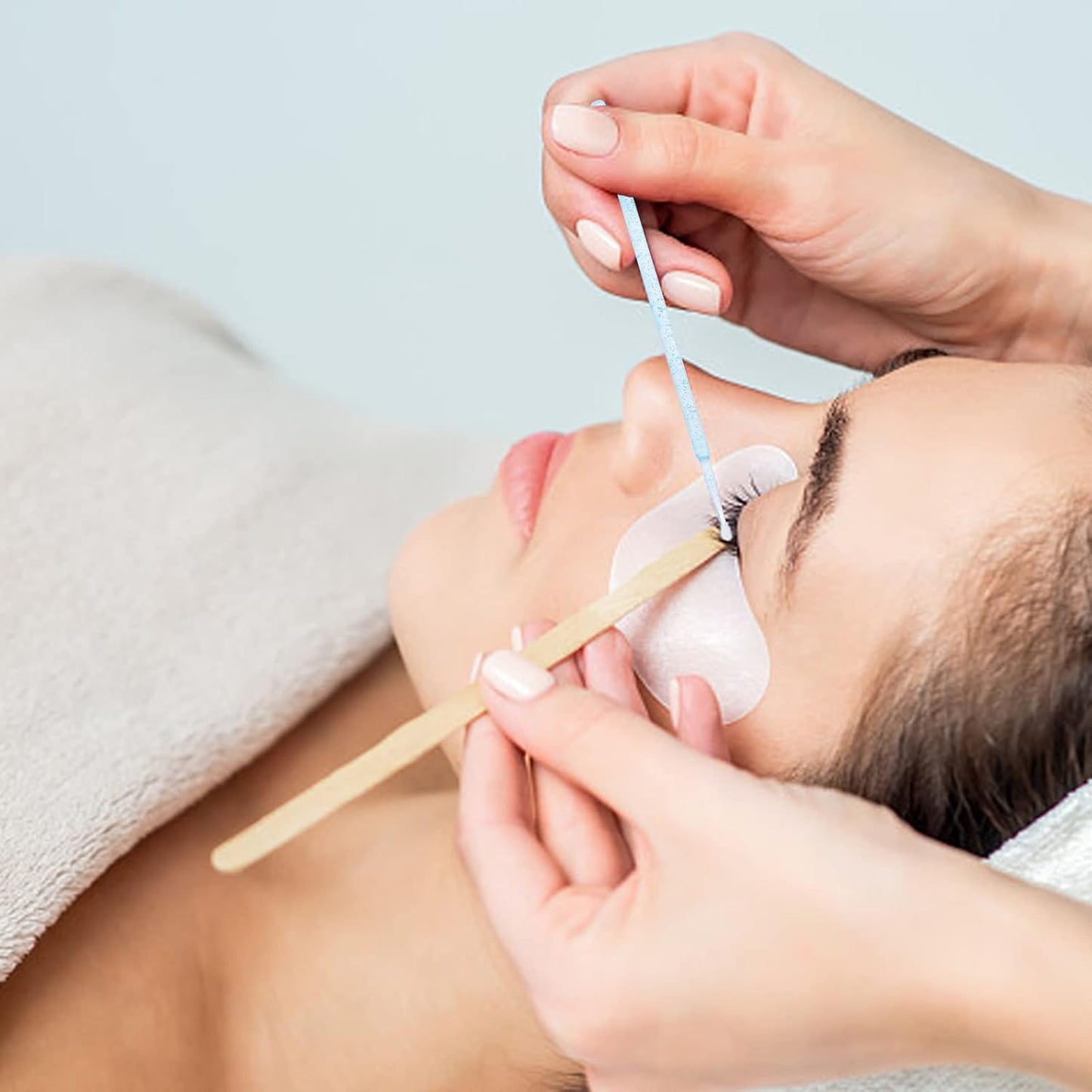 Tbestmax 1000 Pcs Crystal Microbrushes Applicators Disposable Microswabs for Eyelash Extensions Micro Wands Spoolie 5 Color