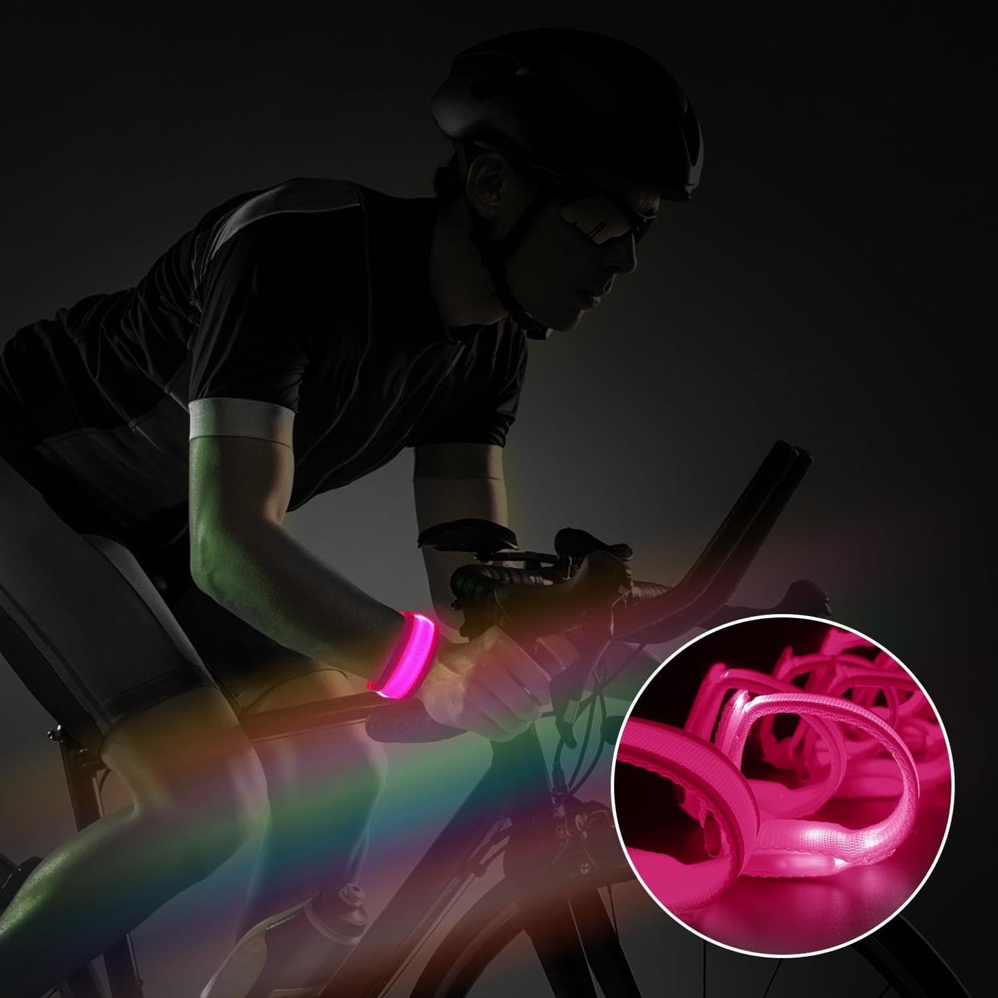 M.best 8pcs LED Light Up Bracelets Glow Flashing Wristbands Glow in The Dark Party Supplies for Wedding, Raves, Concert, Camping,Sporting Events, Party