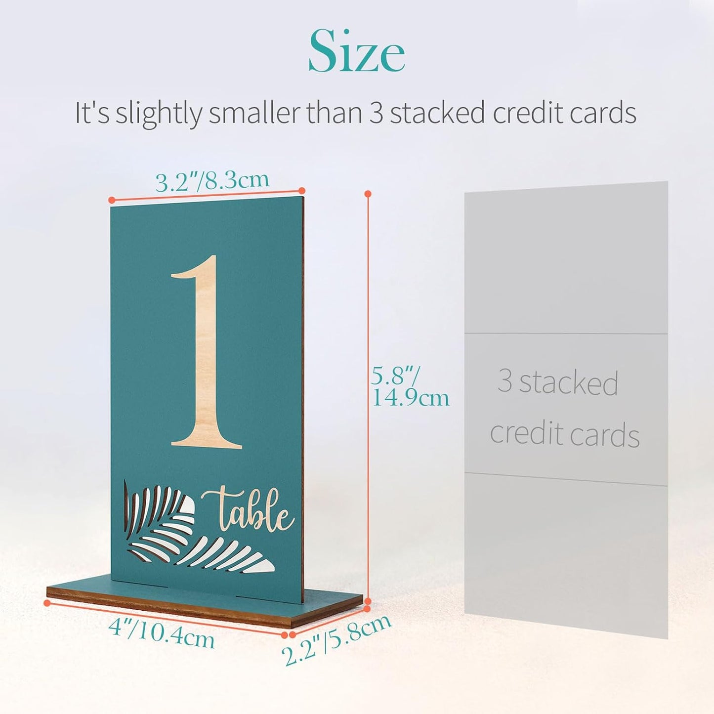 Wooden Table Numbers 1-25,3.2x5.8 Inch Double Sided Rustic Blue Wedding Table Number Signs with Wooden Base,Wedding Centerpieces for Banquet Restaurant Party Decor (Blue, 1-25)