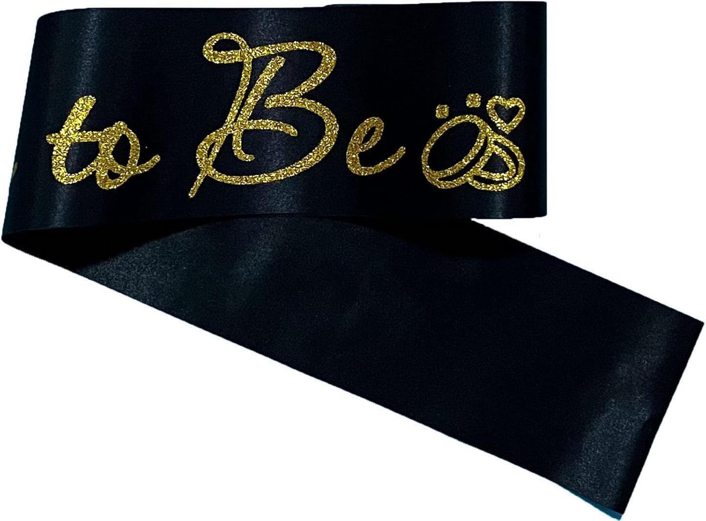 Black Bride to Be Sash for Bridal Shower Bachelorette Party Wedding Hen Party Decorations Engagement Gifts Favors Miss to Mrs Sash with Glitter Letter Gold