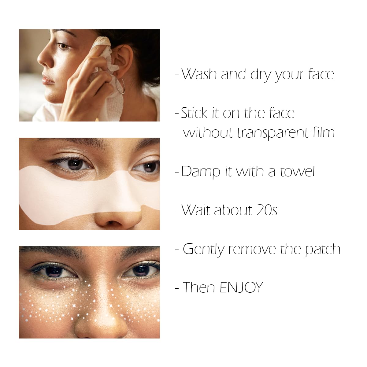 Glitter Freckles, 24PCS Glitter Freckles Face Tattoo, Sparkle Freckles for Women, Waterproof Gold Temporary Face Tattoos Glitter Glow Up Patches Makeup Patches (Gold & Silver)