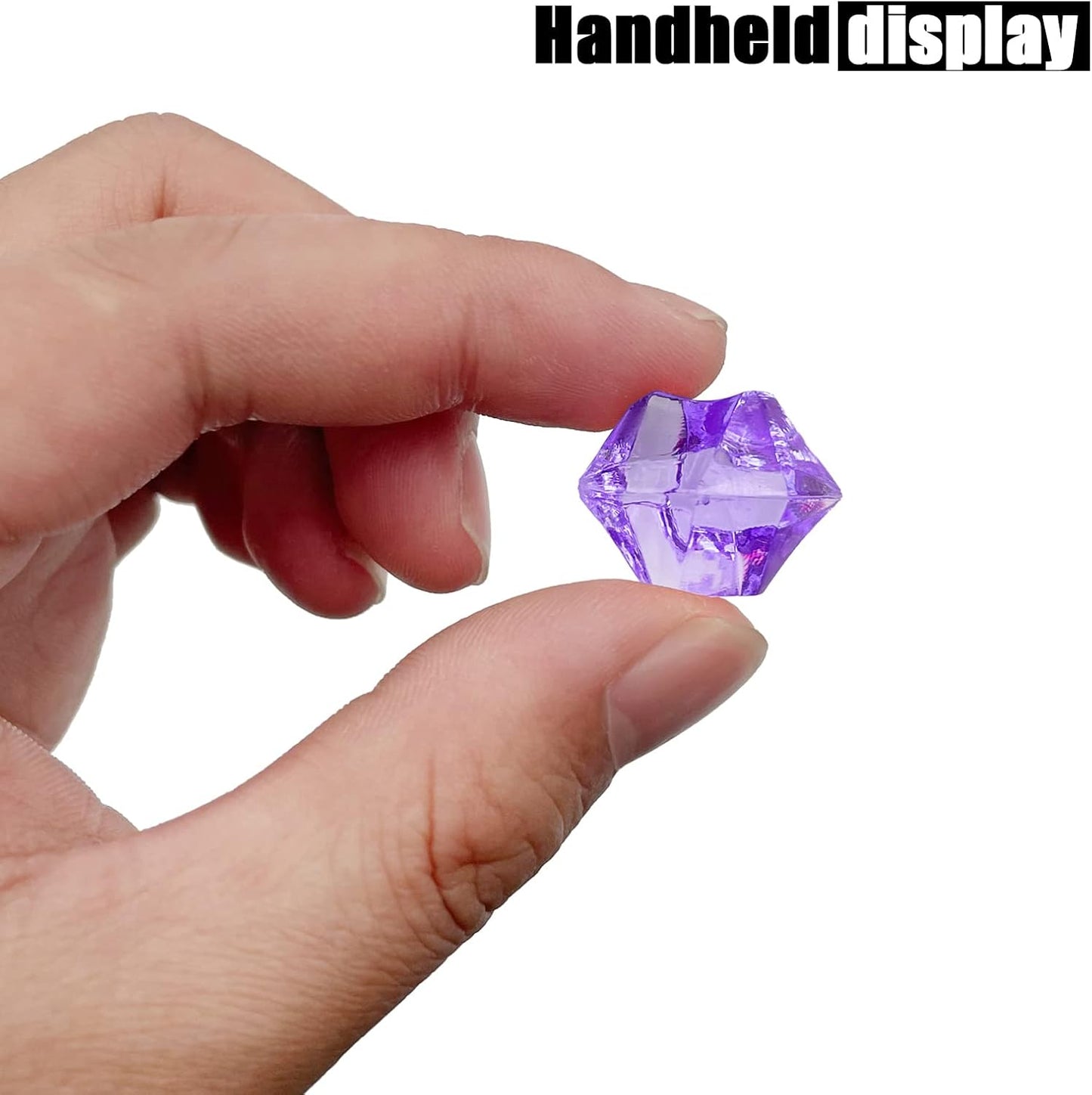 Vase Fillers for Home Decor, Fake Crushed Ice Cubes, Vase Fillers, 150 pcs Reusable Fake ice Cubes for Photography Accessories Props Decoration for Wedding(irregular-16 * 22mmPurple)