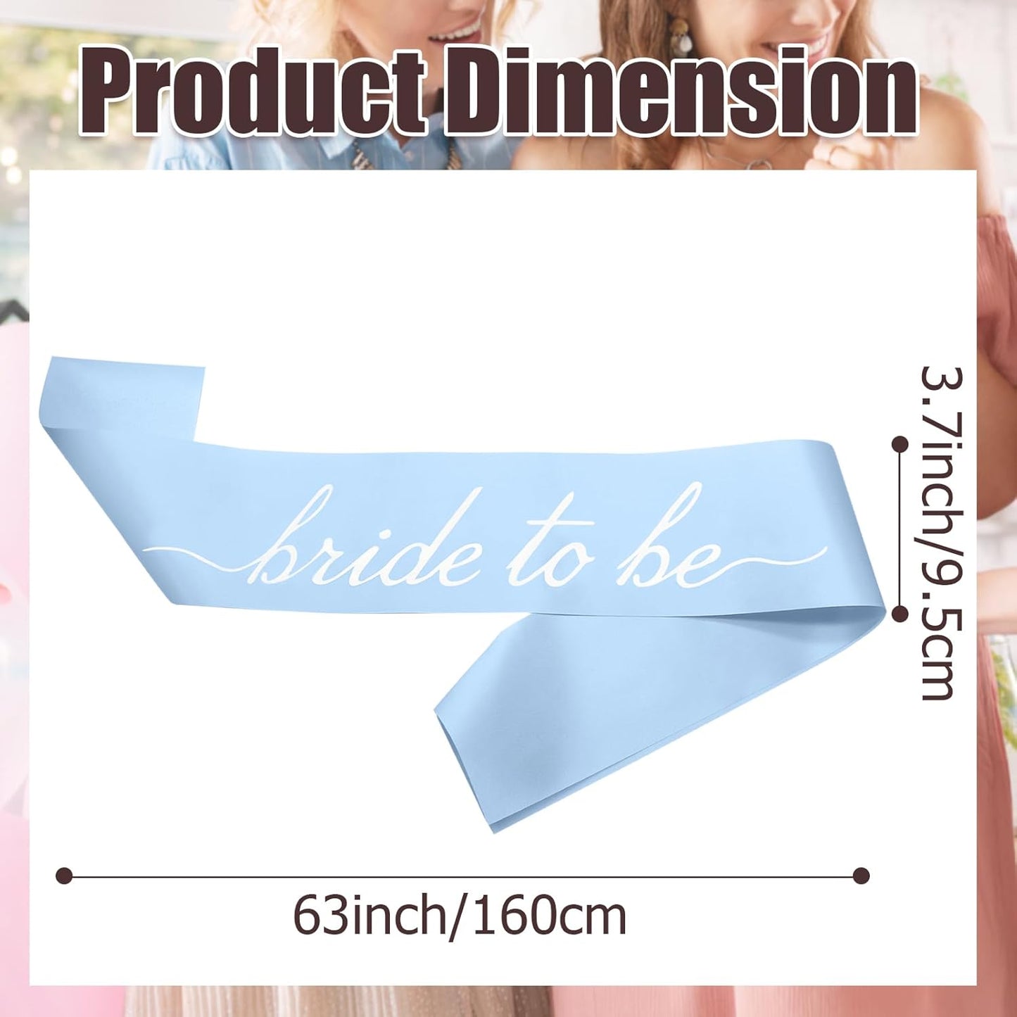 MILVOWOC Blue Bride to Be Sash in Soft Satin, Bachelorette Party Wearable, Bridal Shower Accessory, Bach Decorations, Bridesmaid Present, Engagement Celebration Supplies,1 Pack