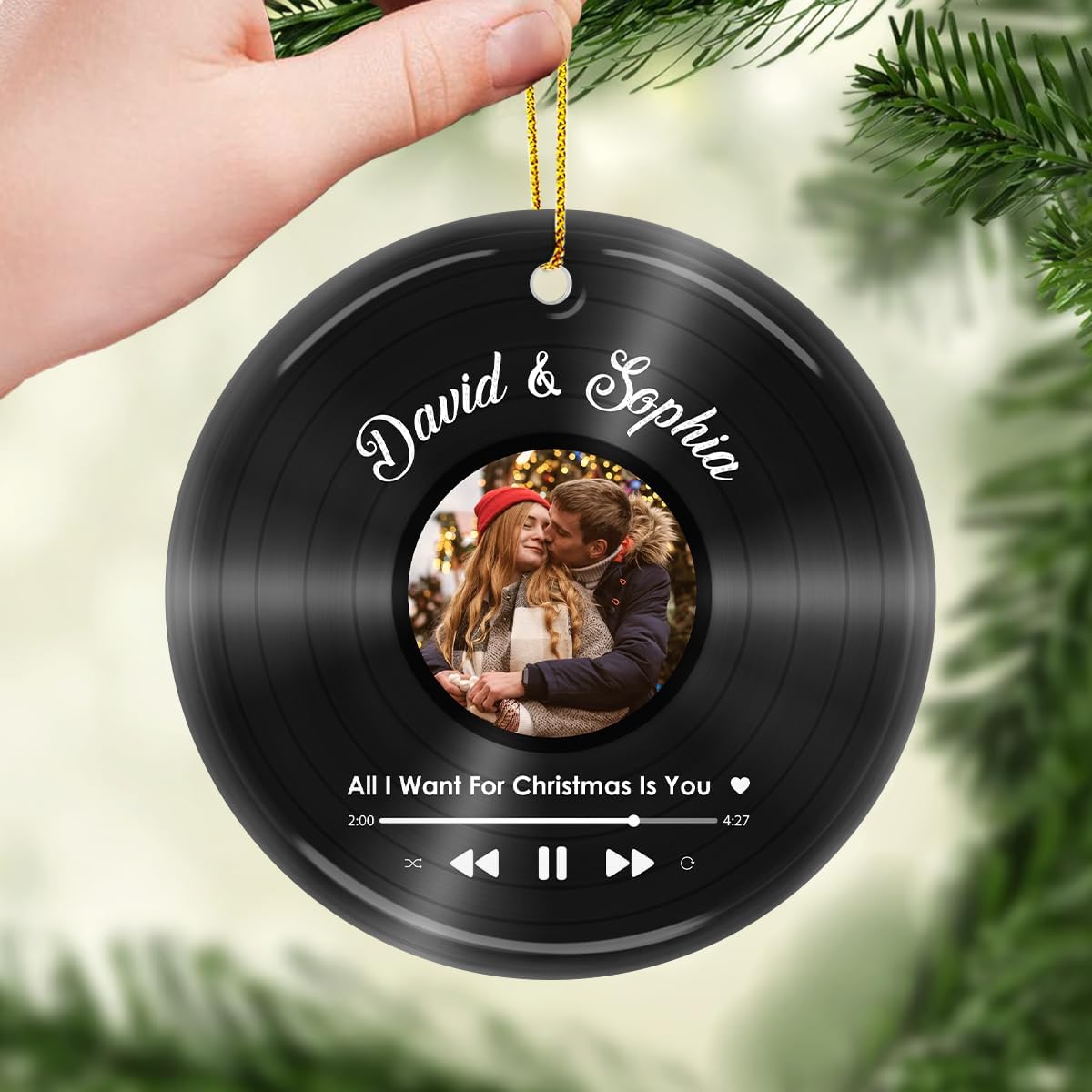 Pawfect House All I Want for Christmas is You, Personalized Ceramic Christmas Ornaments, Christmas Couples Gifts, Anniversary, Wedding, Birthday Decorations Gifts for Boyfriend, Girlfriend