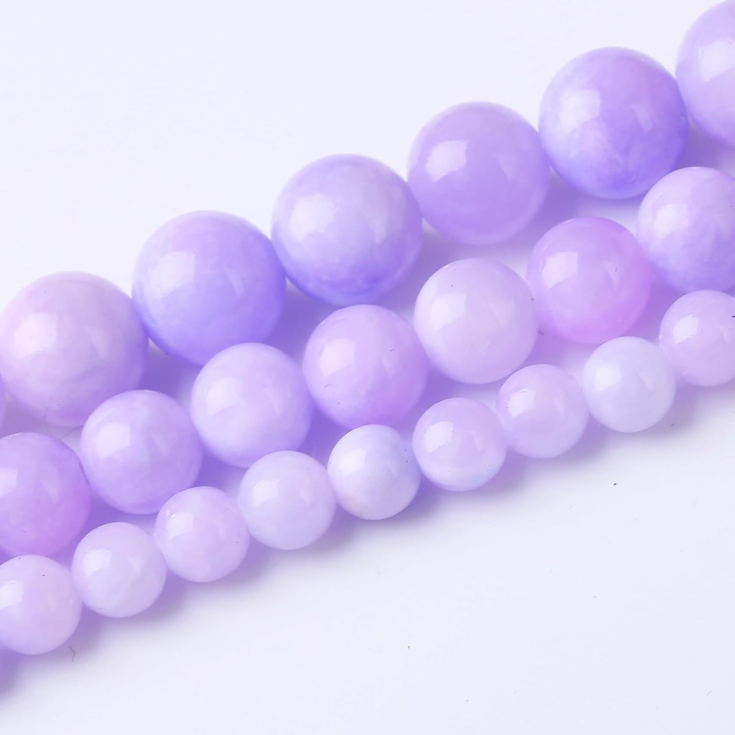 Purple Persian Jade Stone Beads, Round, 6MM, 60PCS, Loose Beads for Jewelry Making