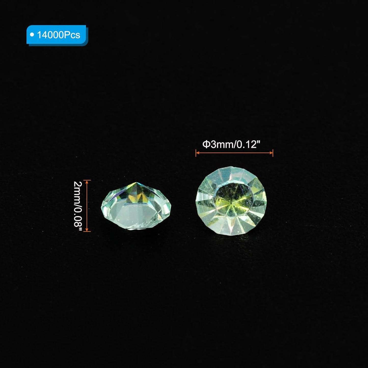 PATIKIL 14000Pcs Wedding Table Scatter Confetti Crystals 3mm Acrylic Diamonds Vase Fillers Gems for Table Centerpiece Decorations Bridal Shower Party, Lake Blue AB
