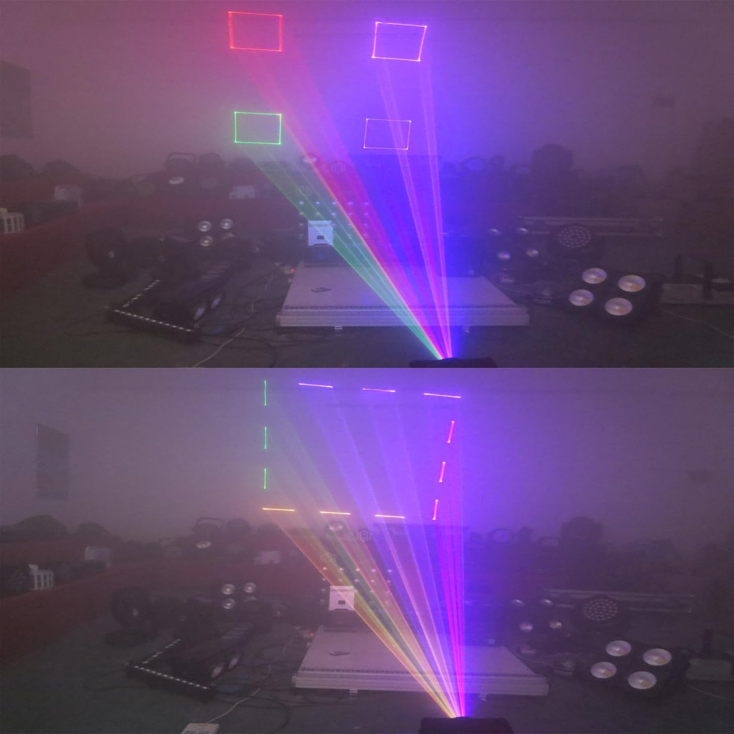 JUNMAN 1W RGB Full Color Animation Beam Stage Light DJ Disco Effect Lights for Party Wedding Event Lighting Show