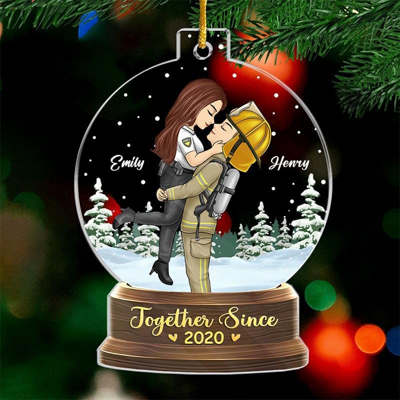 Pawfect House Together is A Wonderful Place to Be, Personalized Acrylic Ornaments, Xmas Decorations, Christmas Anniversary Couple Gifts for Her, Him, Christmas Tree Decorations for Home