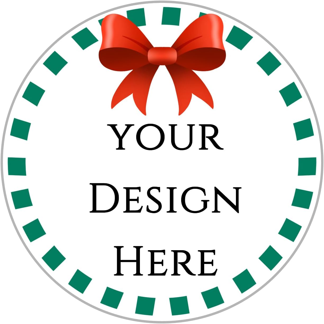 100-1000pcs Custom Stickers Merry Christmas Stickers Personalized Labels Adhesive Xmas Decorative Envelope Seals Stickers for Cards Gift Boxes(Round-9)