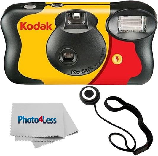 Kodak Fun Saver Single Use Camera / 27 Exp Roll + Hand Strap + Cloth