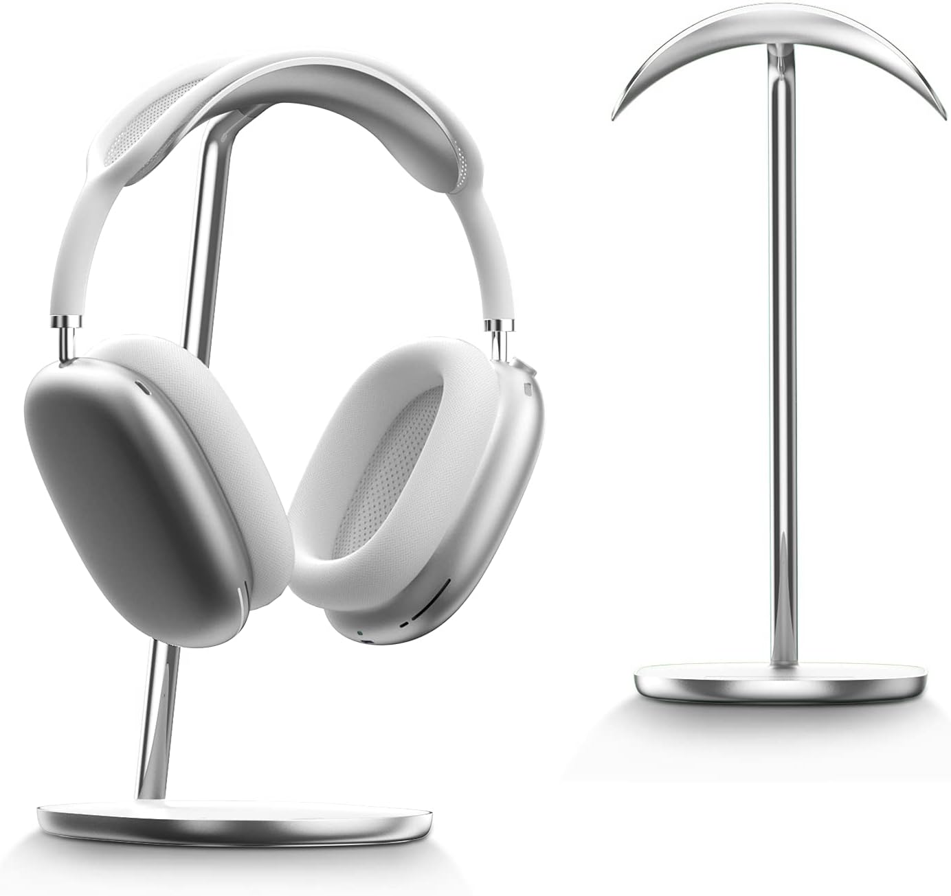 BENKS Desktop Headphone Stand Universal Headset Holder Hanger Mount with Protective Silicone Pad, Gaming Headset Accessories, Compatible with AirPods Max, Beats, Bose, Sony and so on (White)