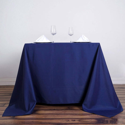 Efavormart 70" Square Linens Navy Blue Wholesale Linens Polyester Square Linen Tablecloth for Wedding Banquet Party Restaurant