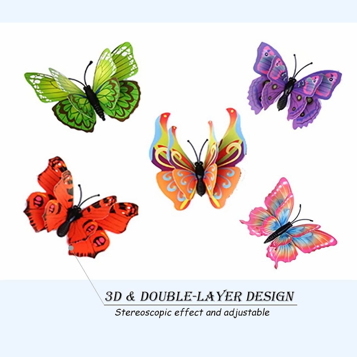 OPSEAM 3D Butterfly Wall Decor Butterfly Decorations Stickers with Magnets