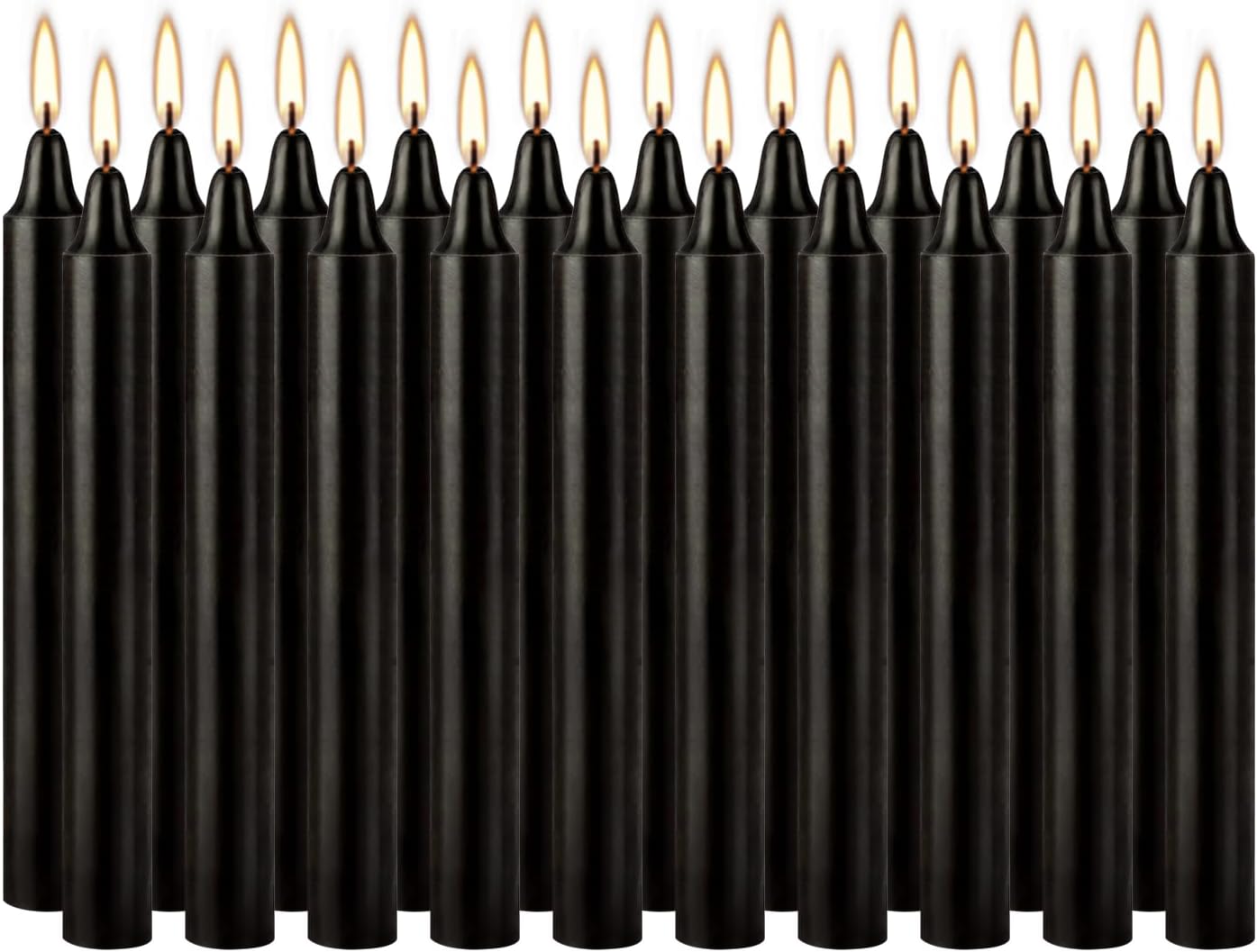 Unscented Black Spell Chime Candle-4 Inch Tall Taper Candles-20 Pcs Chime Candles, Mini Smokeless Candles for Rituals, Prayer,Dinners, Parties, Ceremonies, Shabbat