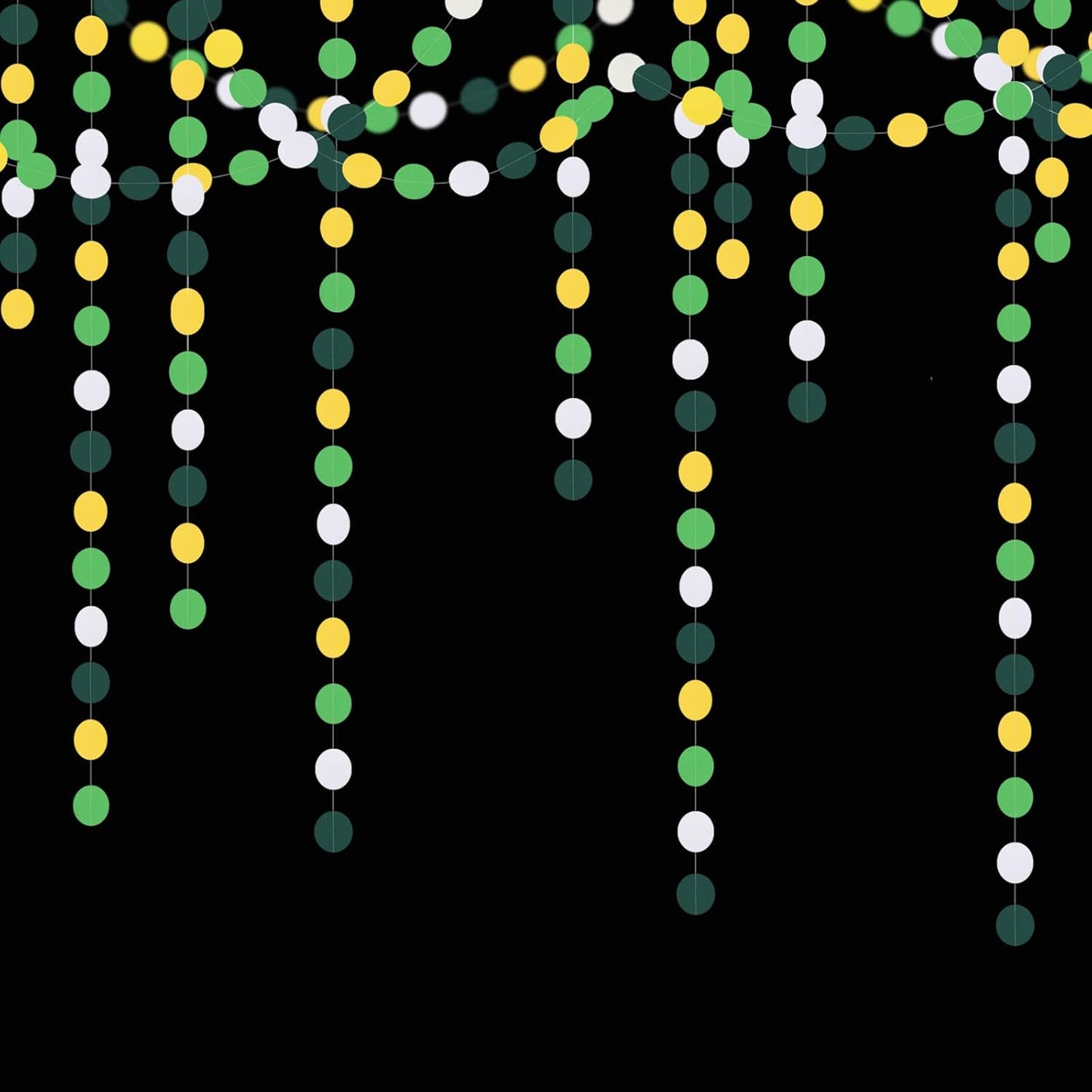 Yellow Green White Party-Decorations Garland - 52Ft Spring Summer Hanging Paper Streamers Banner, Graduation Birthday Wedding Engagement Baby Shower Garden Tea Party Decor Ouruola