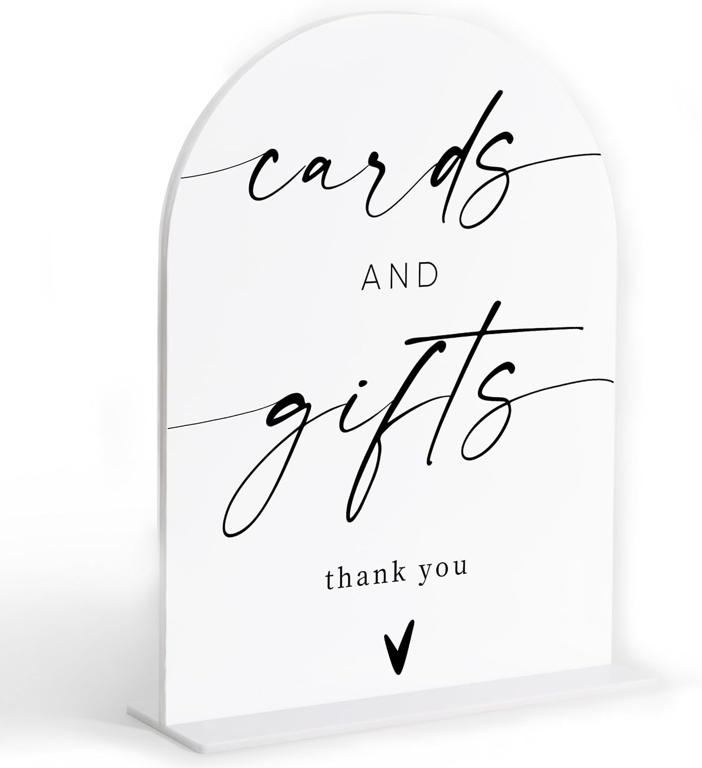 Cards and Gifts Sign, White Arch Acrylic Wedding Sign, Wedding Favors for Guests, Bridal Shower Decor, Engagement Party Decor, Centerpiece Table Decorations Party for Bride and Groom-2