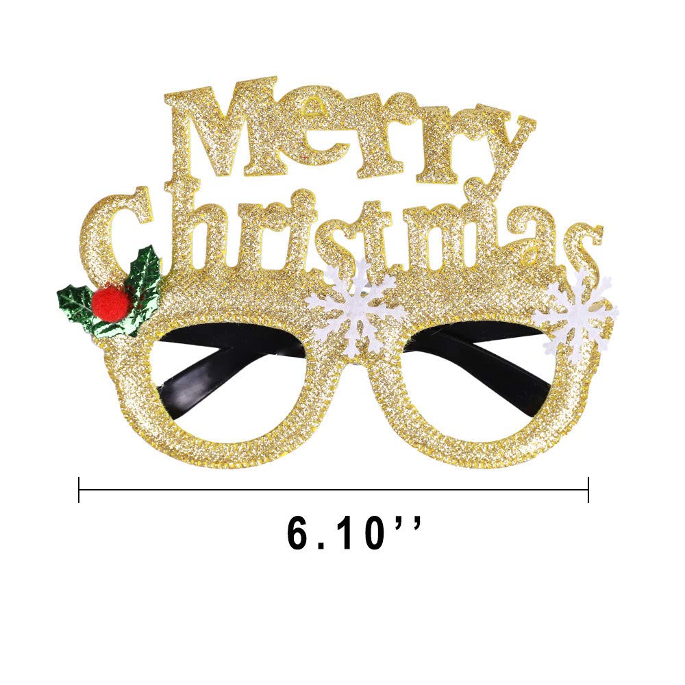 Max Fun 12Pcs Christmas Glasses Accessories Party Favors for Kids