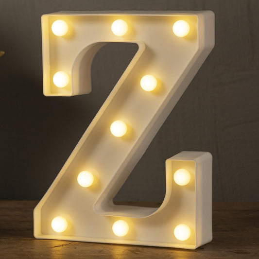 HXWEIYE LED Marquee Letters Lights Sign Z, 26 Alphabet & Number 0-9 Warm White Led Letters for Bar Party Birthday Home Wedding Decor